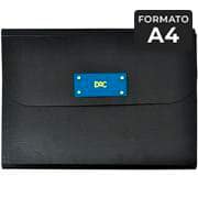 Pasta sanfonada plástica A4 12 divisórias azul 658PPAZ DAC PT 1 UN