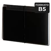 Pasta sanfonada plástica B5, com 12 divisórias, Fumê, PAL- 01086, Plascony - PT 1 UN