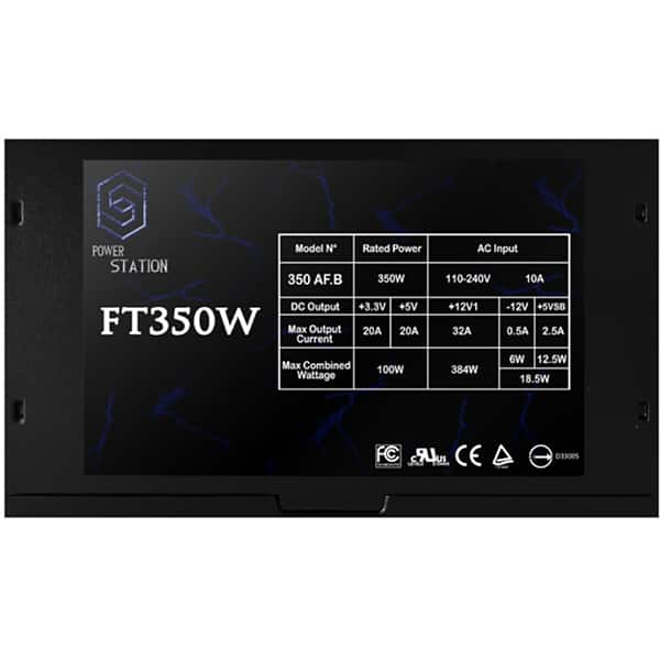 Fonte ATX 350w Power Station, Bivolt, Preta, FT350W, Brx - CX 1 UN Fonte ATX 350w Power Station, Bivolt, Preta, FT350W, Brx - CX 1 UN