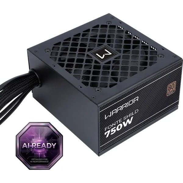 Fonte ATX Shild 750w c/ cooler preto GM102 Warrior CX 1 UN Fonte ATX Shild 750w c/ cooler preto GM102 Warrior CX 1 UN