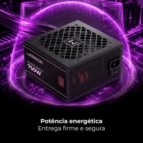 Fonte ATX Shild 750w c/ cooler preto GM102 Warrior CX 1 UN Fonte ATX Shild 750w c/ cooler preto GM102 Warrior CX 1 UN