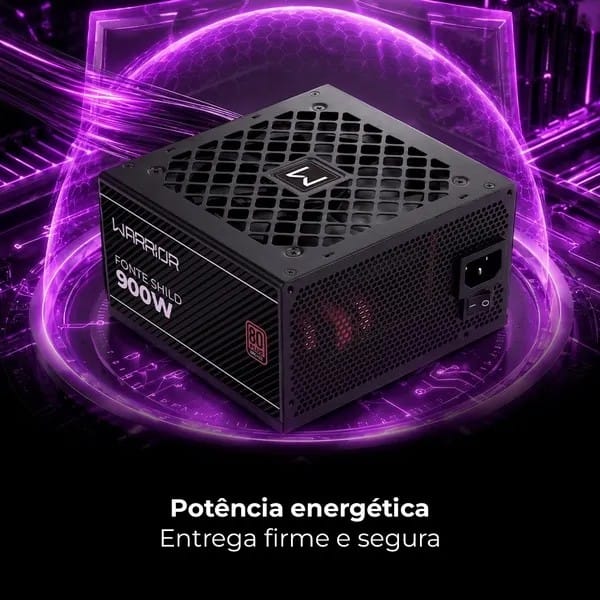 Fonte ATX Shild 900w c/ cooler preto GM103 Warrior CX 1 UN Fonte ATX Shild 900w c/ cooler preto GM103 Warrior CX 1 UN