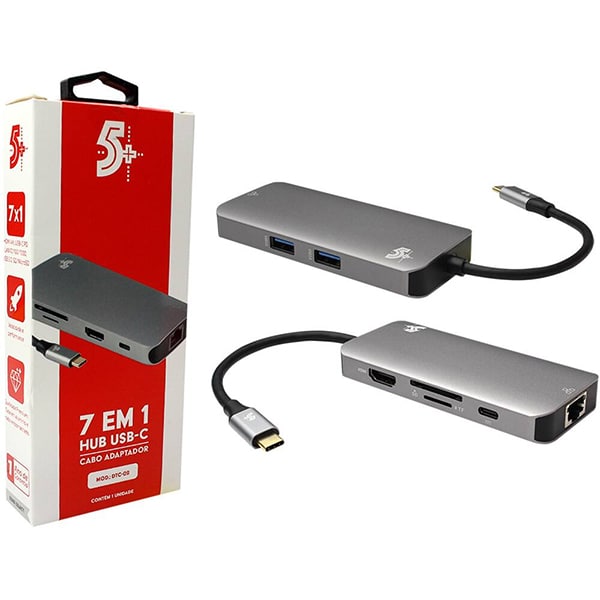 Hub usb-c HDMI 7 em 1 7453 5+ BT 1 UN