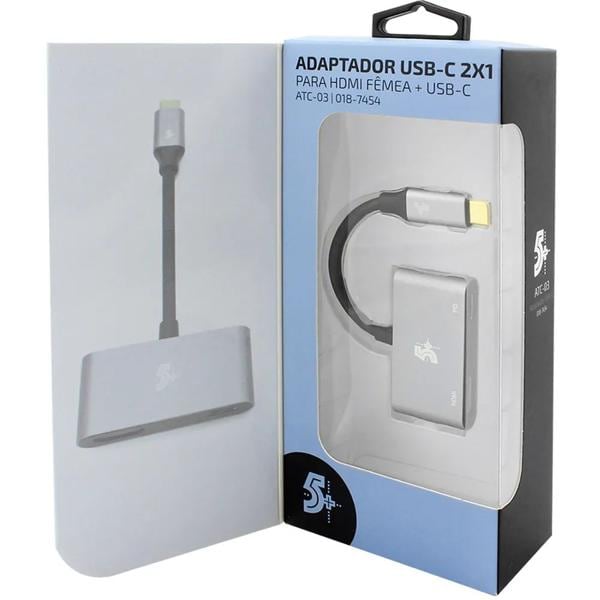 Adaptador USB-C p/ HDMI 4k 7454 5+ BT 1 UN