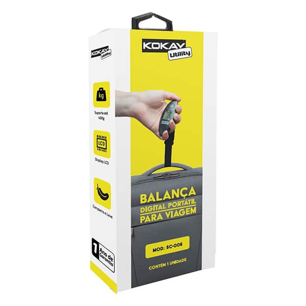 Balança portátil para viagem capacidade 40kg 0006 Kokay Utility CX 1 UN