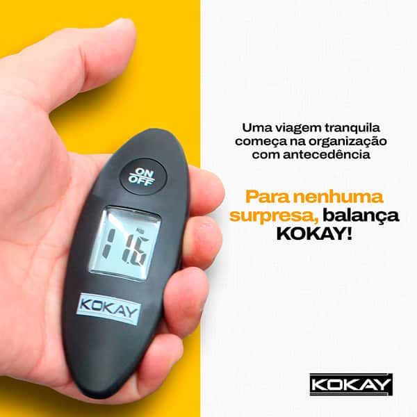 Balança portátil para viagem capacidade 40kg 0006 Kokay Utility CX 1 UN