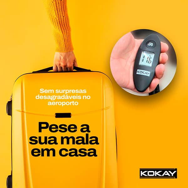 Balança portátil para viagem capacidade 40kg 0006 Kokay Utility CX 1 UN