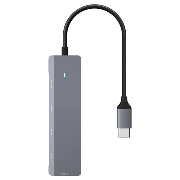 Hub 5 portas 4 USB-C e 1 USB 3.0 9748 Md9 BT 1 UN