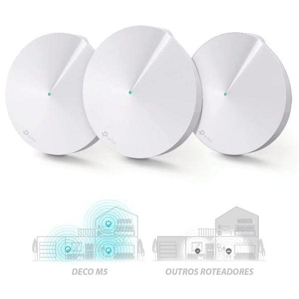 Kit Roteador WiFi Mesh 5 Deco M5, Gigabit Dual-Band AC1300, TP-Link - CX 3 UN