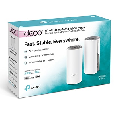 Roteador Wireless Sistema Wi-Fi Mesh em Toda a Casa AC1200 Deco E4 Tp Link CX 2 UN