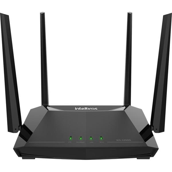 Roteador WiFi 5 Dual-Band AC1200 4 portas Gigabit, W5-1200G, Intelbras - CX 1 UN