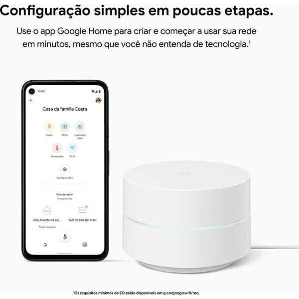 Roteador Google Wi-Fi Mesh 3 pack, GA02434-BR, Google - CX 3 UN