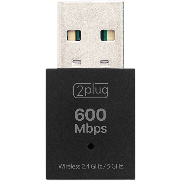 Adaptador wireless Dual Band, 600mbps mini, USB, UWF600, 2Plug - BT 1 UN