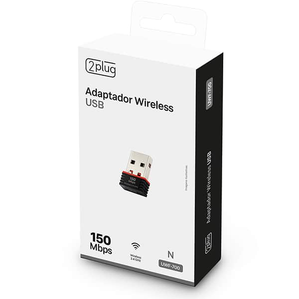 Adaptador wireless Dual Band, 150mbps, USB, UWF700, 2Plug - BT 1 UN