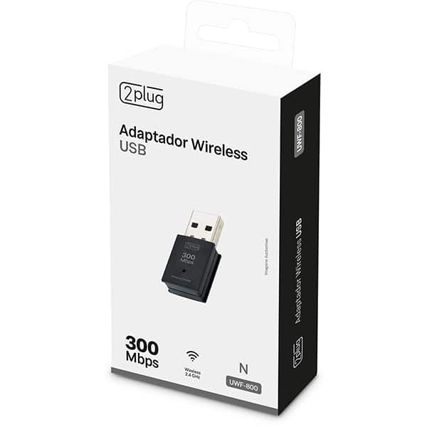 Adaptador wireless N, 300 mbps, UWF800, 2Plug - BT 1 UN