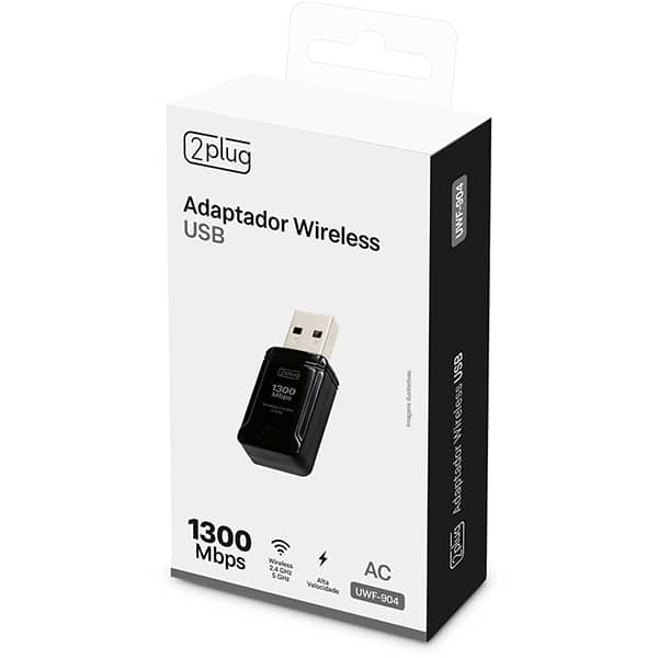 Adaptador wireless Dual Band, 1300Mbps, mini, UWF904, 2Plug - BT 1 UN