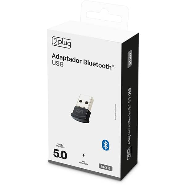 Adaptador Bluetooth 5.0, BT286, 2Plug - BT 1 UN