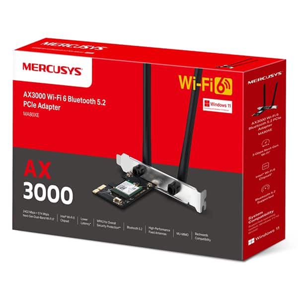 Adaptador wireless Dual Band 2 em 1, AX3000, MA80XE, Mercusys - CX 1 UN