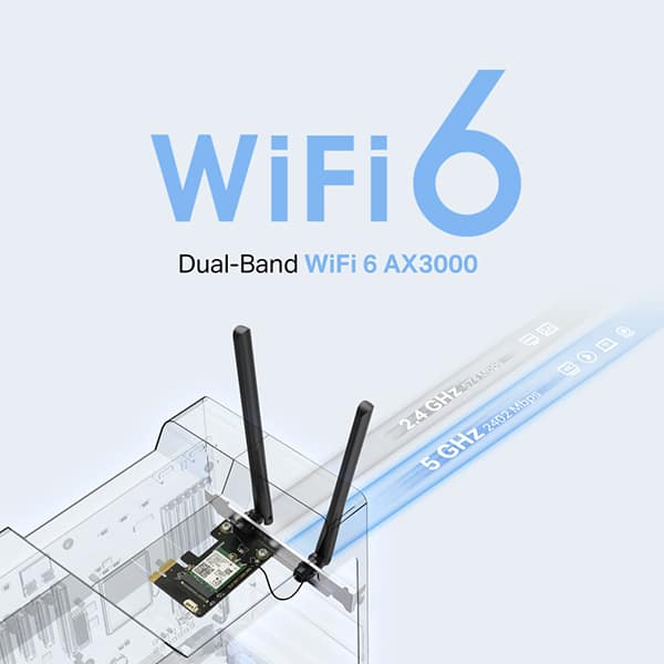 Adaptador wireless Dual Band 2 em 1, AX3000, MA80XE, Mercusys - CX 1 UN