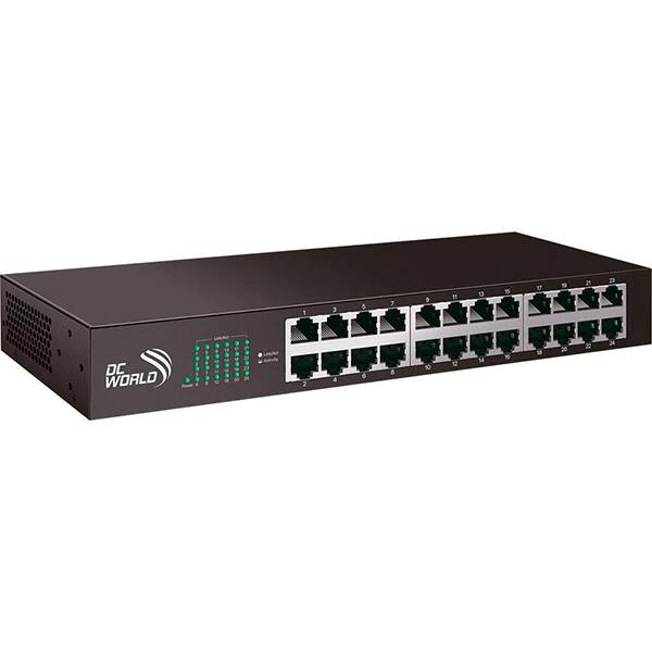 Switch 24 portas, 10/100/1000 Mbps, não gerenciável, DC10008, Adconnect - CX 1 UN