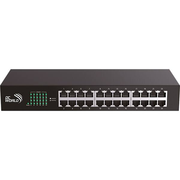 Switch 24 portas, 10/100/1000 Mbps, não gerenciável, DC10008, Adconnect - CX 1 UN