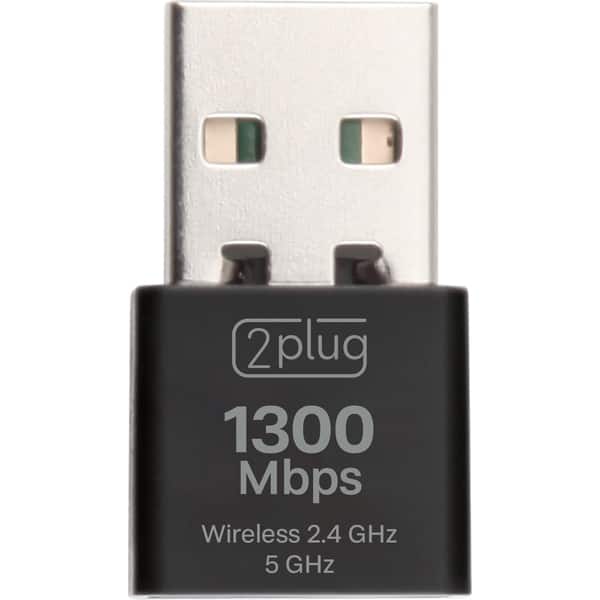 Adaptador Wireless USB - 1300 Mbps Dual Band Mini - UWF-907, 2Plug - PT 1 UN