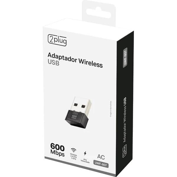 Adaptador Wireless USB - 600 Mbps Dual Band Mini - UWF-607, 2Plug - PT 1 UN Adaptador Wireless USB - 600 Mbps Dual Band Mini - UWF-607, 2Plug - PT 1 UN