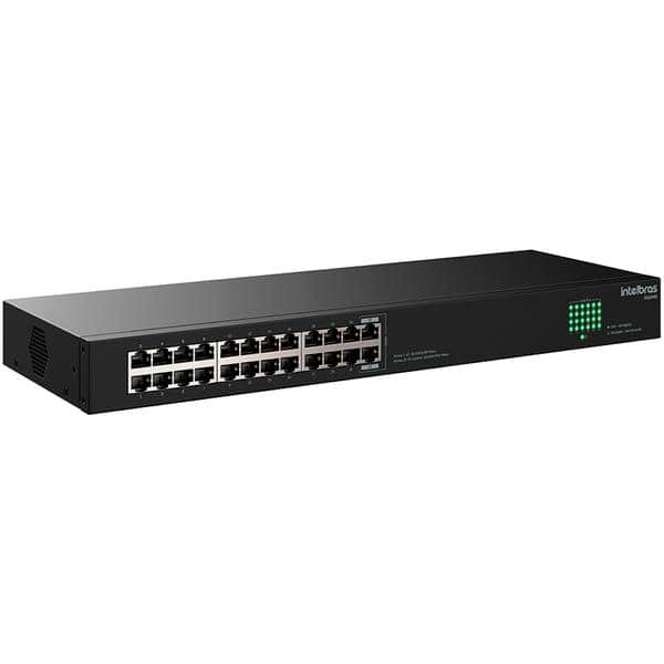 Switch 24 portas 10/100/1000 não gerenciável, Intelbras - CX 1 UN