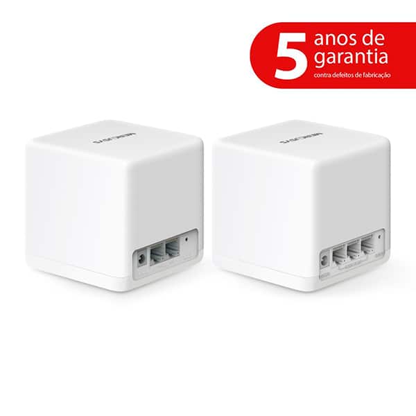Kit Roteador WiFi Mesh Halo H60X Dual Band, WiFi 6, 3 Portas, AX1500, Mercusys CX 2 UN