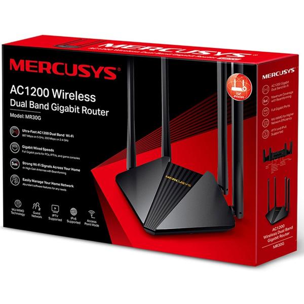 Roteador wireless MR30G, 3 portas, Dual Band, ac1200, Mercusys - CX 1 UN