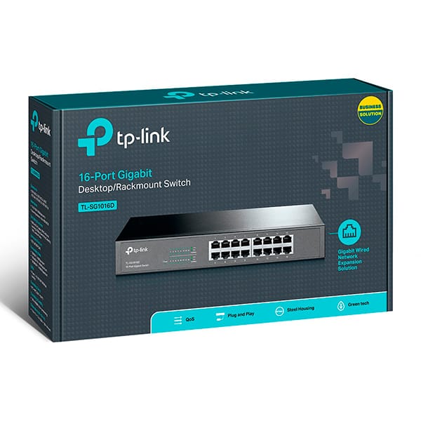 Switch 16 Portas, 10/100/1000 Mbps, Não Gerenciável, TL-SG1016D, Tp Link - CX 1 UN