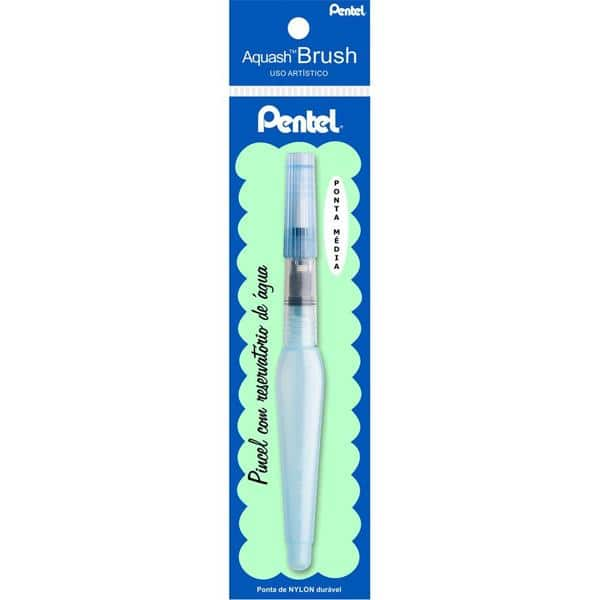 Pincel Aquash Brush Ponta Média, Aquarela, XP-FRH-M6 - Pentel BT 1 UN