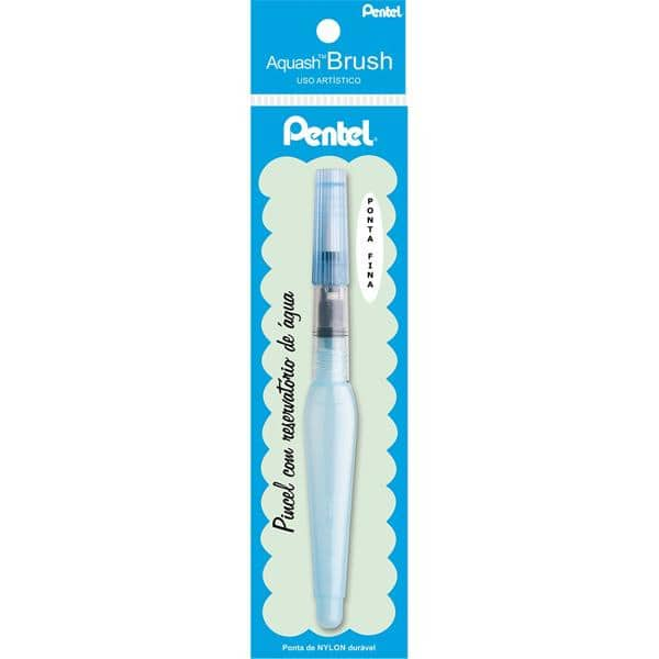 Pincel Aquash Brush Ponta Fina, Aquarela, XP-FRH-F6 - Pentel BT 1 UN