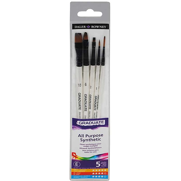 Kit para pintura Graduate, Clássico, com 5 pincéis, 212550001, Daler Rowney - BT 1 UN