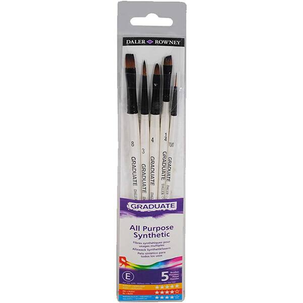 Kit para pintura Graduate, Misto, com 5 pincéis, 212550002, Daler Rowney - BT 1 UN