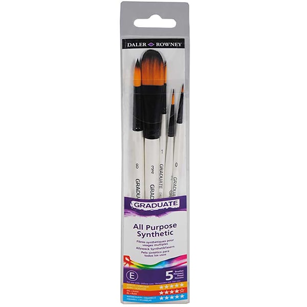 Kit para pintura Graduate, Paisagens, com 5 pincéis, 212550009, Daler Rowney - BT 1 UN