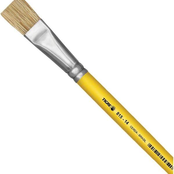 Pincel. chato n.14 amarelo 815 Tigre BT 1 UN