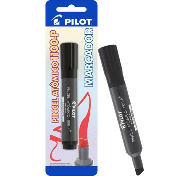 Pincel marcador atômico preto 1100-P Pilot BT 1 UN