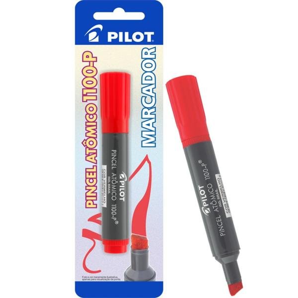 Pincel marcador atômico vermelho 1100-P Pilot BT 1 UN