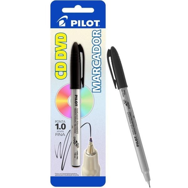 Pincel marcador permanente 1,0mm preto Pilot BT 1 UN