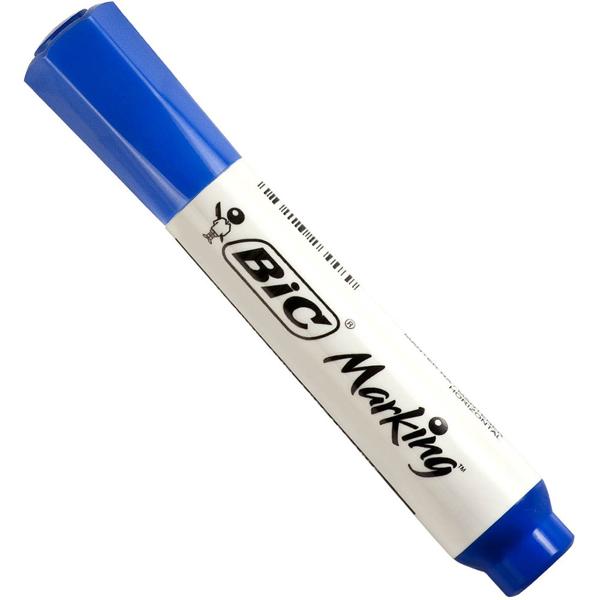 Pincel Marcador Quadro Branco BIC Marking, Azul, Recarregável, Ponta Redonda de 2.0mm, 904205 - BT 1 UN