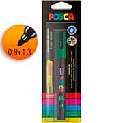 Pincel marcador ponta fina Posca verde Uniball BT 1 UN