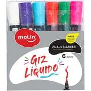 Giz líquido Chalk Maker com 6 cores 10070 Molin - BT 1 UN Giz líquido Chalk Maker com 6 cores 10070 Molin - BT 1 UN