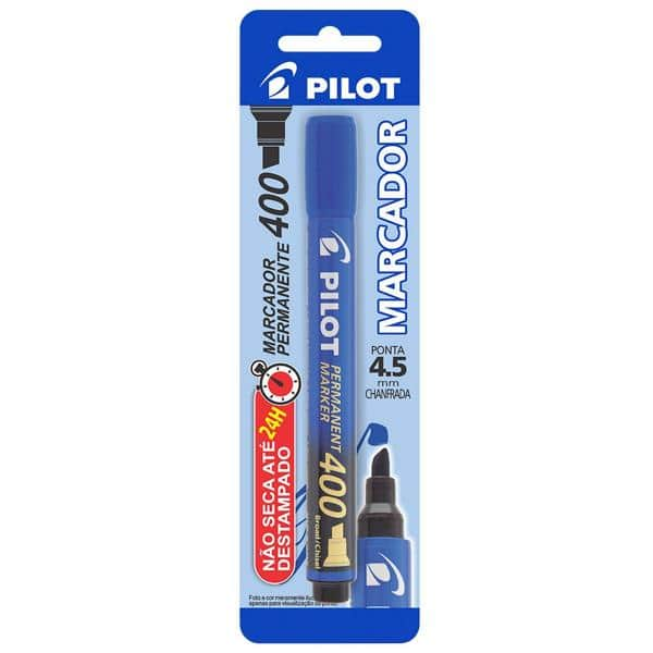 Pincel marcador permanente 4.5mm chanfrado SCA 400 azul Pilot BT 1 UN