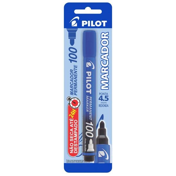 Pincel marcador permanente 4.5mm redondo SCA 100 azul Pilot BT 1 UN