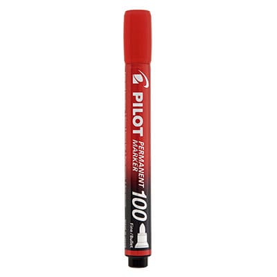 Pincel marcador permanente 4.5mm redondo SCA 100 verm. Pilot BT 1 UN