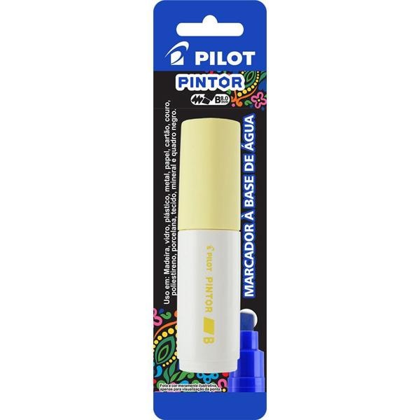 Pincel marcador Pintor ponta grossa 8,0mm amarelo pastel SW-PT Pilot BT 1 UN