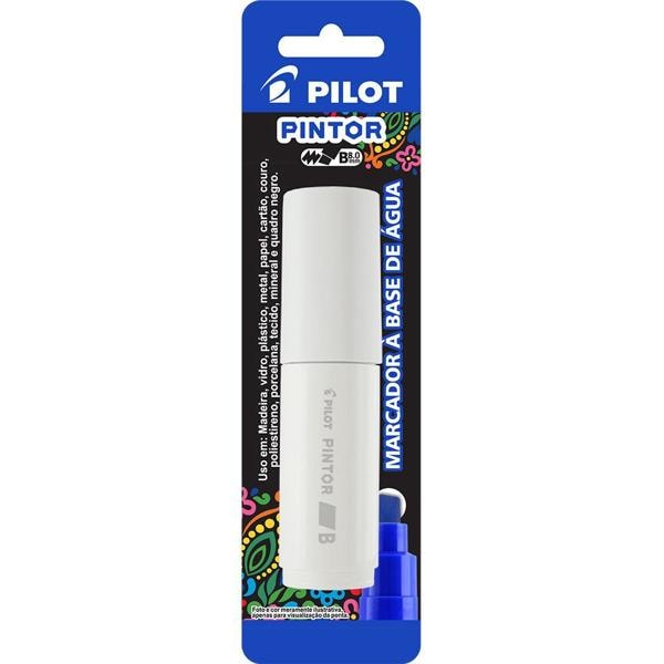 Pincel marcador Pintor ponta grossa 8,0mm branco SW-PT Pilot BT 1 UN