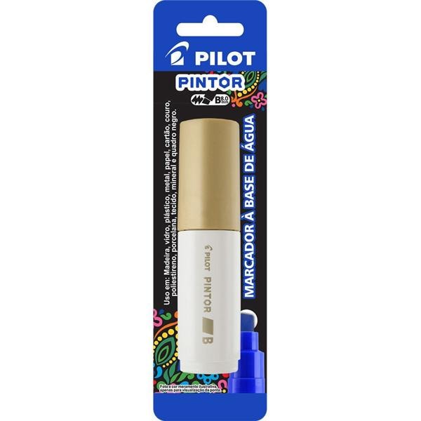 Pincel marcador Pintor ponta grossa 8,0mm dourado pastel SW-PT Pilot BT 1 UN