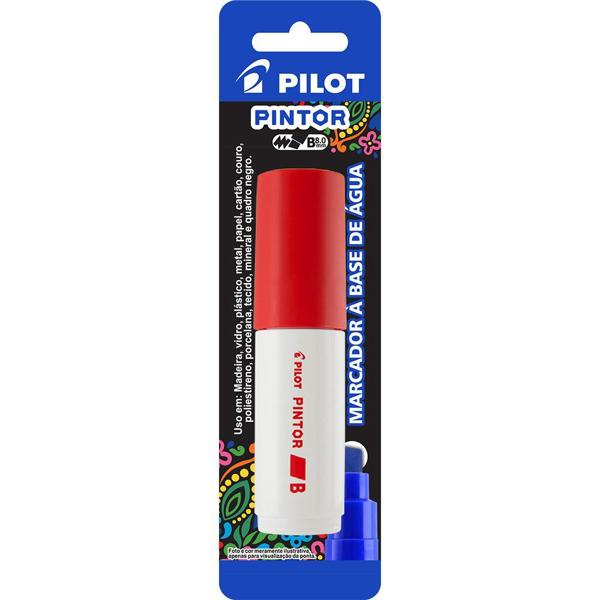 Pincel marcador Pintor ponta grossa 8,0mm vermelho SW-PT Pilot BT 1 UN